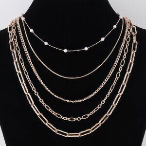 Multi Chain Drop Necklace
